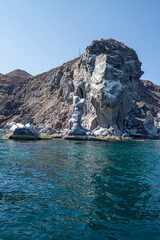 Volcanic mountains in the Sea of Cortes, nature of Coronado Island in Loreto Baja California Sur....
