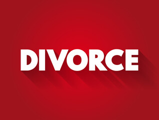 Divorce text quote, concept background