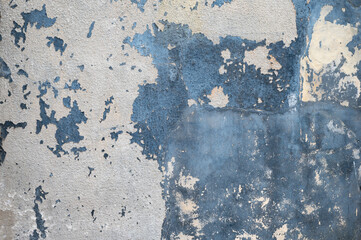 Peeling painted old gray wall texture. Abstract wall texture