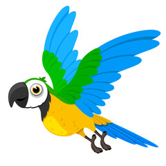 Colorful parrot flies, tropical bird. The character © innafoto2017