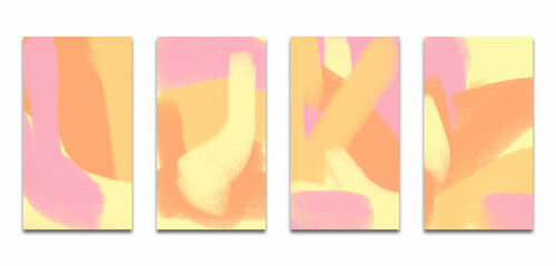 Set abstract pastel fresh for media story background nowadays, trend story social media background.  collor shapes 