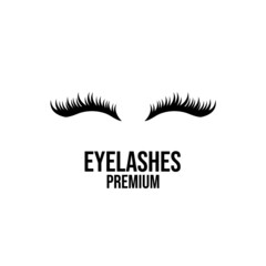 premium eyelash extension beauty make up salon vector design