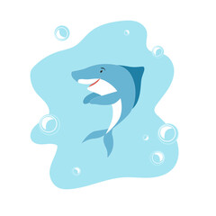 Shark character cartoon