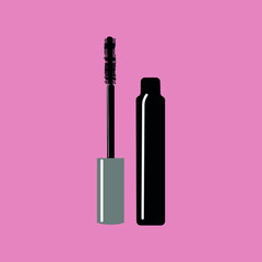 Obraz premium look bottle women cosmetics fashionable volume girl eyeliner luxury mascara waterproof long glamorous object make cosmetology make-up 
