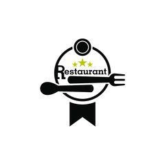 Spoon and fork for Restaurant Bar Bistro Vintage Retro Logo design vector