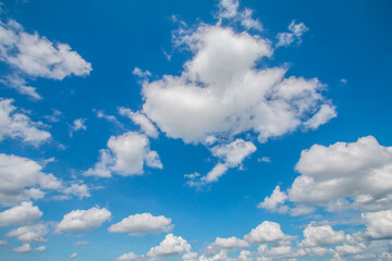 blue sky, white clouds, beautiful