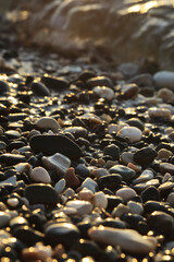 sea pebbles by the sea