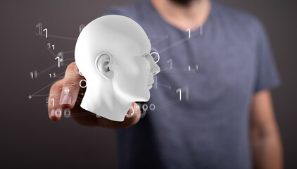 Artificial intelligence and creativity concept.