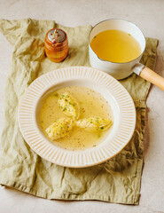 Chicken dumpling soup