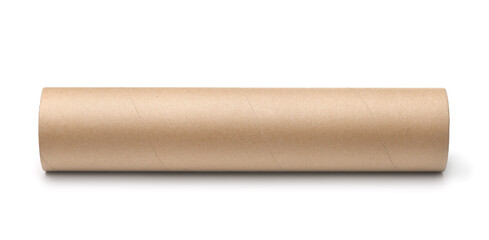 Side view of brown paper tube