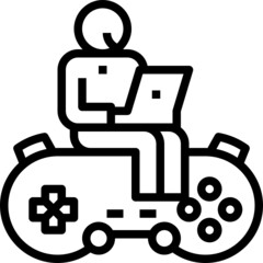 developer modern line style icon