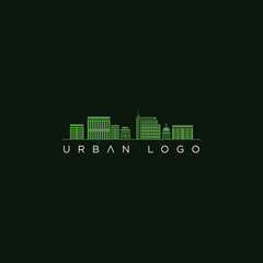 Fototapeta premium SILHOUETTE URBAN LOGO DESIGN VECTOR
