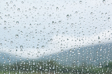 drops of water on the window