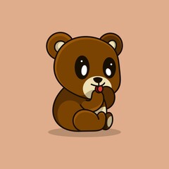 panda mascot character logo design vector illustration