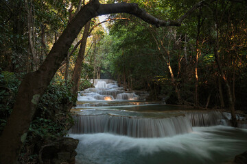 Huai Mae Khamin Waterfall 1st step, Khuean Srinagarindra National Park, Kanchanaburi province, Thailand