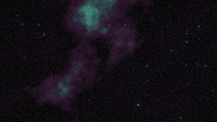 violet nebula with stars