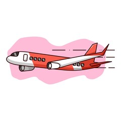 airplane mascot character logo design vector illustration