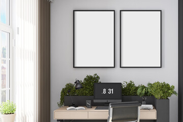 Frame mockup, Poster Mockup, Mockup in interior, Mockup Poster, Mockup, Mock, Minimalist mockup, Office interior frame mockup