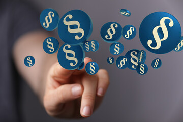 Law and justice concept modern 3d