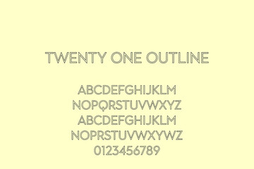 Vector of modern bold font and alphabet.