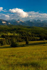 Obraz premium Scenic Landscape in tatra Mountains in Poland at Summer