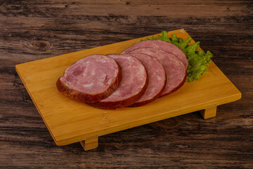 Slices of pork meat ham
