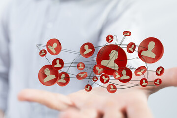 partner - organization chart team concept networking