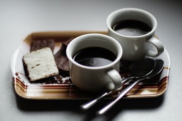 Coffee with biscuits