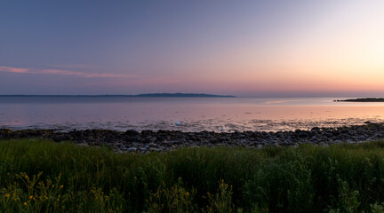 A panoramic view of the coastline of Sweden nearby Barsebäck