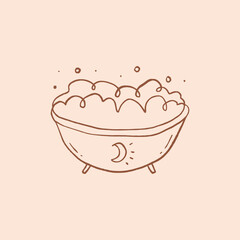 Magical spa bath healing meditation ritual. Body and soul.