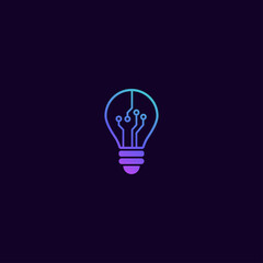 LAMP TECH LOGO DESIGN VECTOR