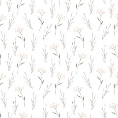 Seamless floral pattern. Meadow flowers