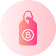 bitcoin tag flat gradient icon