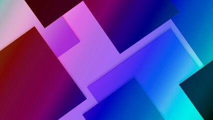 Fototapeta premium Colorful geometric banner with layers