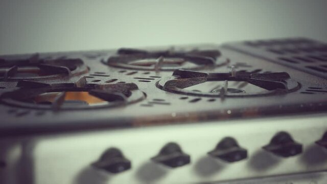 old vintage retro stile gas stove