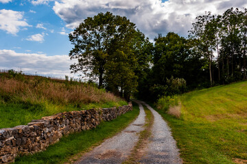 Fototapeta na wymiar Farm Lane, Antietam National Battlefield, Maryland