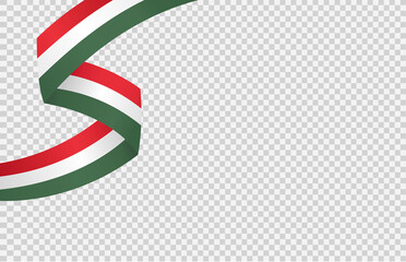 Waving flag of Hungary isolated  on png or transparent  background,Symbol of Hungary,template for banner,card,advertising ,promote, vector illustration top gold medal sport winner country