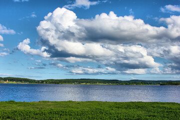 clouds over the river