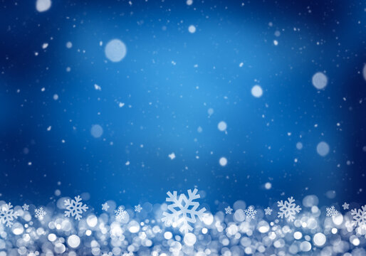 Abstract blue winter background.