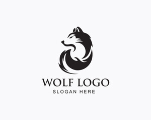 wolf logo creative design head wolf vector animal brand tattoo