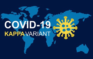 World map - covid-19 kappa variant	