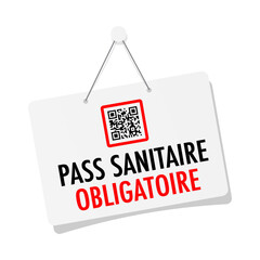 Pass sanitaire obligatoire - obrazy, fototapety, plakaty