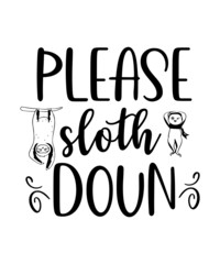 sloth svg tshirt design  