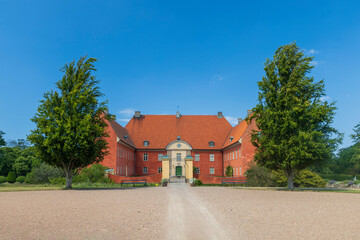 The front of Gyllenstiernska Krapperup Foundation in Scania, Sweden