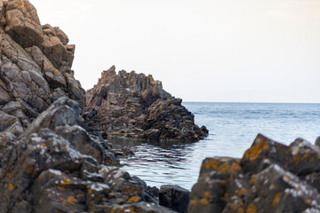 The coastline by the Silvergrottan cave at the Kullaberg cape in Scania, Sweden