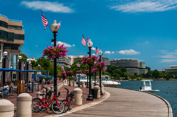 Photo of the Georgetown Waterfront Park, Washington, DC, USA - obrazy, fototapety, plakaty