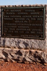 Photo of Francis Bartow Monument, Manassas National Battlefield Park, Virginia USA