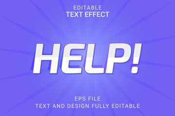 help 3d text effect. editable soft blue text effect