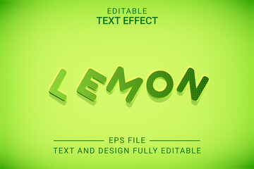 green lemon rotating later text effect