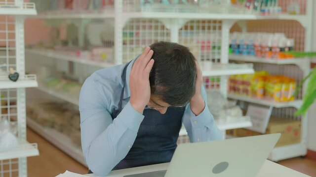 The man used to be a successful small business owner. his own small business. Grocery store owner. As the economic downturn caused less sales to meet expenses, he was very stressed.
